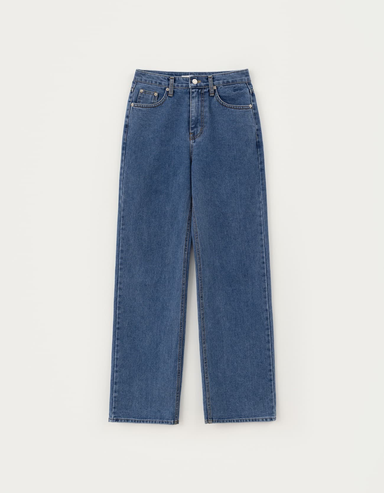 Cole Wide Denim Pants - Middle Blue