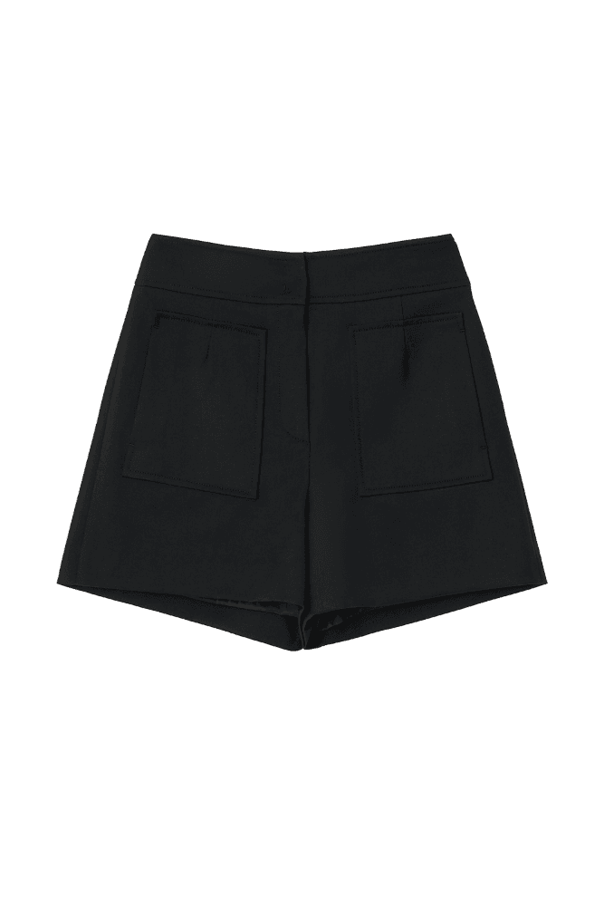 Structured Pocket Shorts (Black)