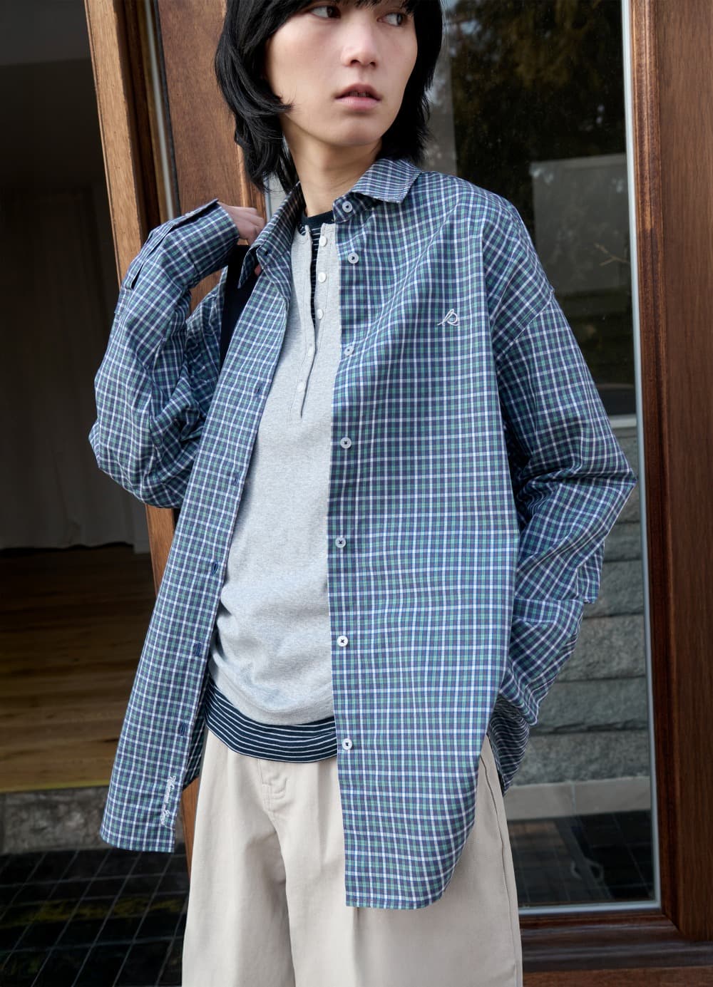Relaxed Classic Check Shirt - Multi Green
