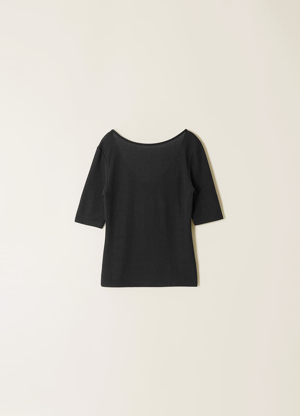 Scoop Back Slim T-Shirt - Black