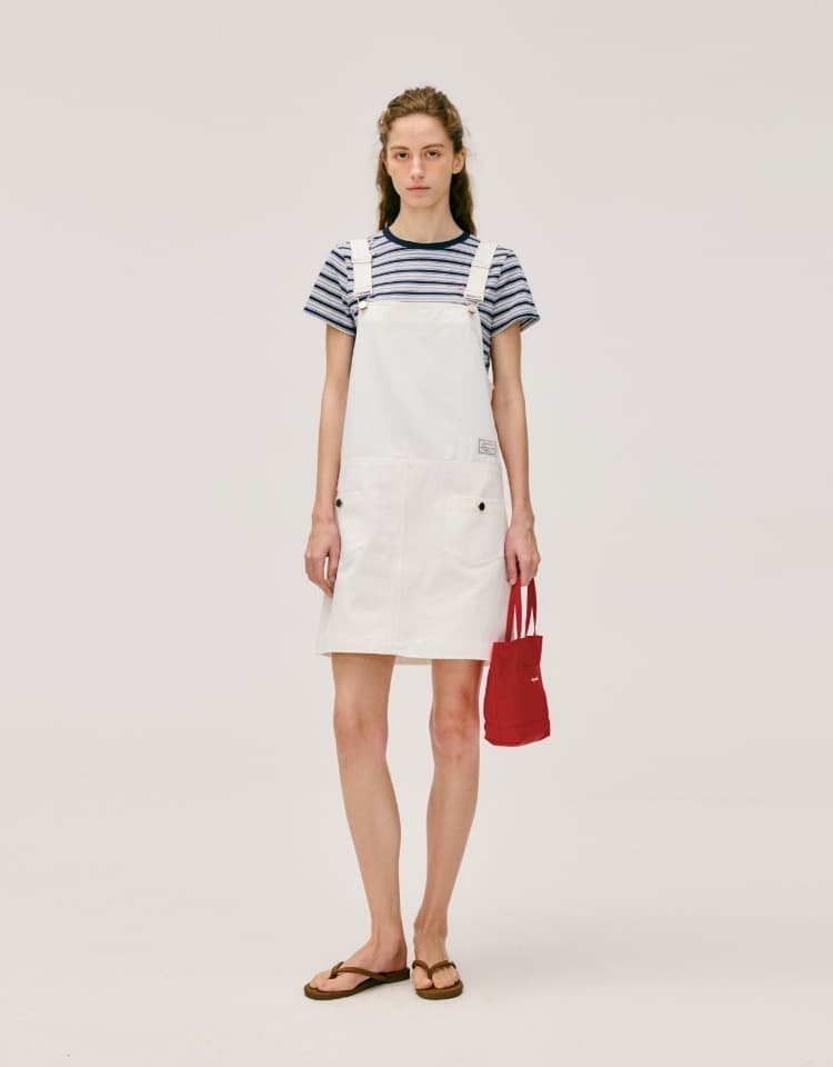 overall one-piece - white