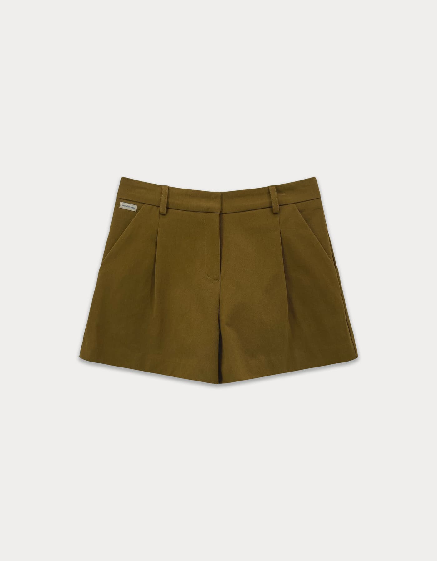 Peach Cotton Short Pants - Brown