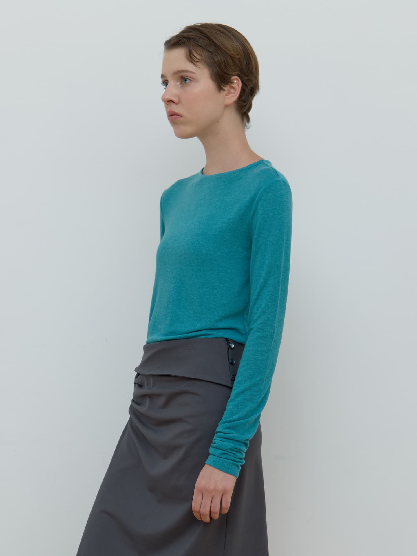 SHEER BOAT NECK TOP_MINT