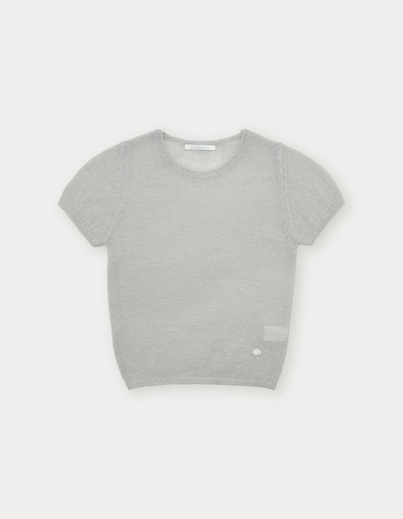 Pendant See-Through Half Knit - Light Grey