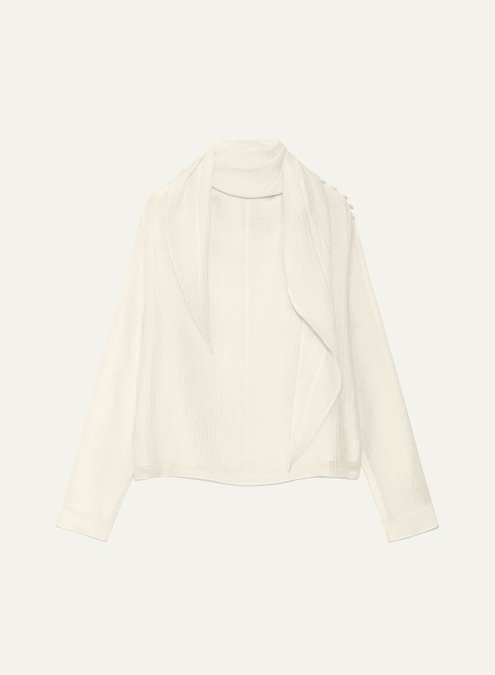 Scarf Kimono Top Cream