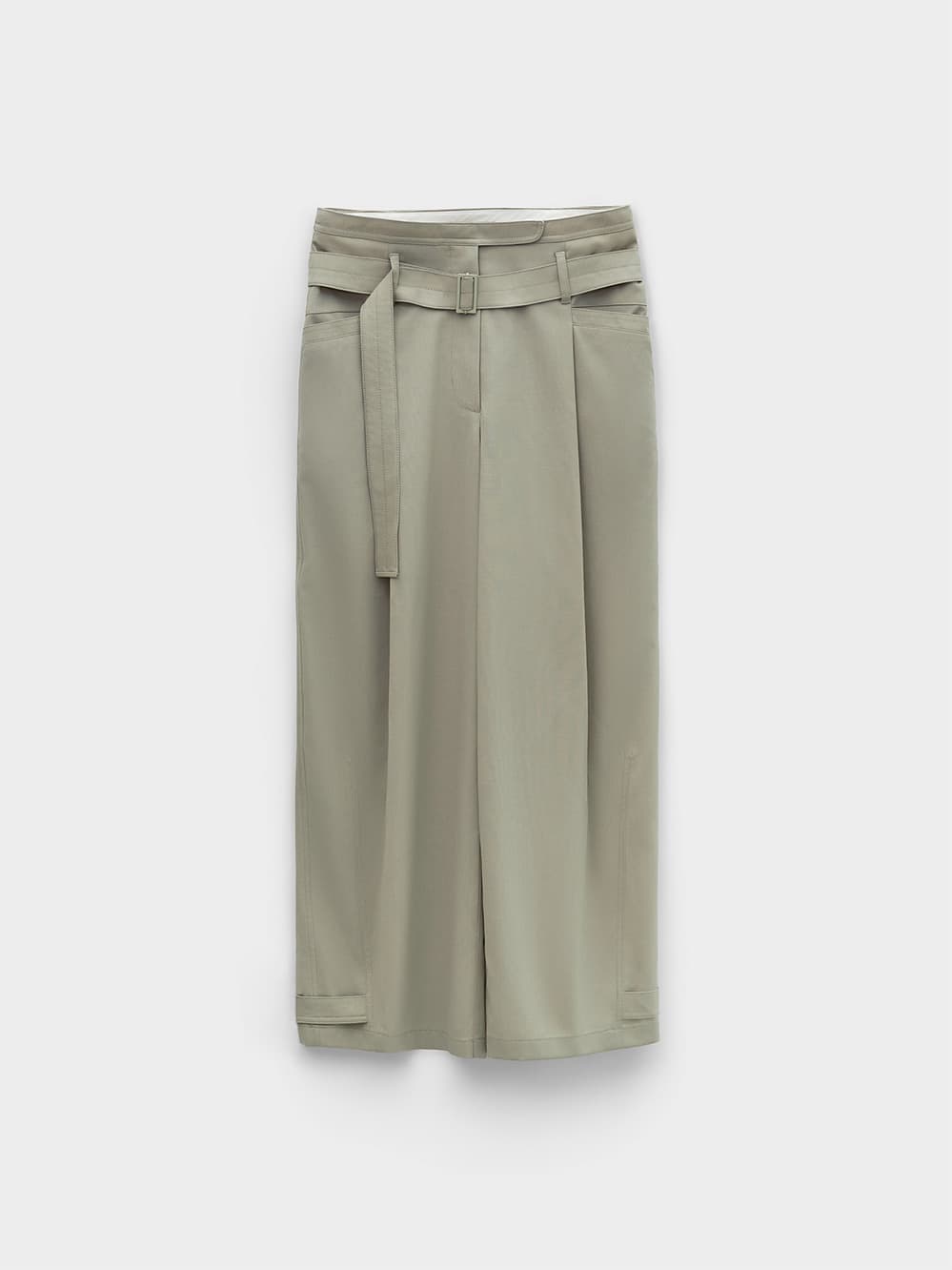 Double Waist Trousers_Beige