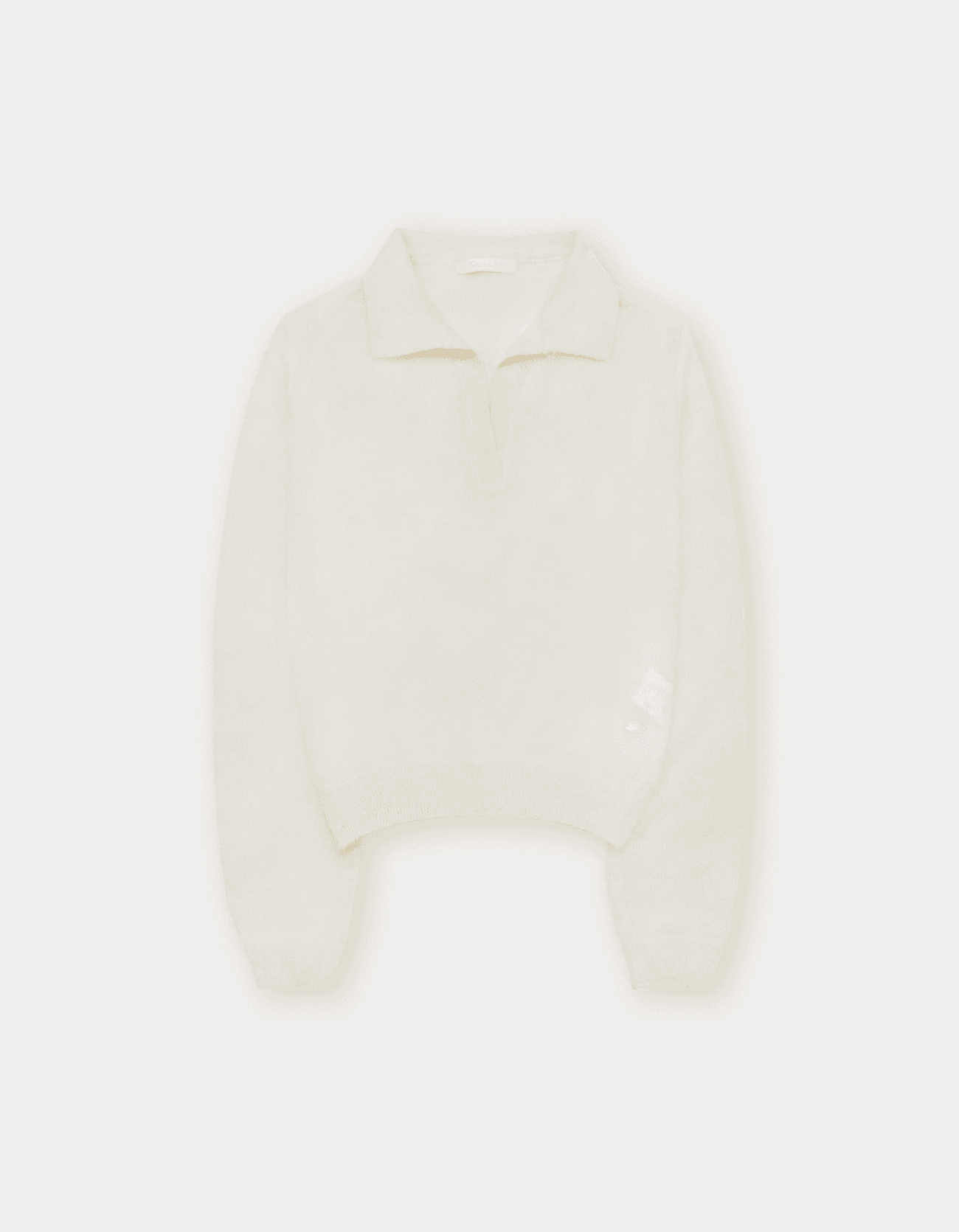See-Through Collar Knit - Ivory
