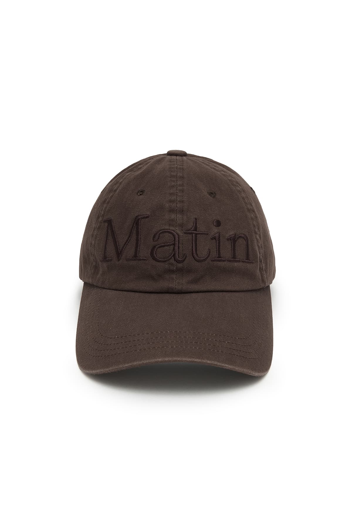 MATIN LOGO WASHED BALL CAP IN BROWN