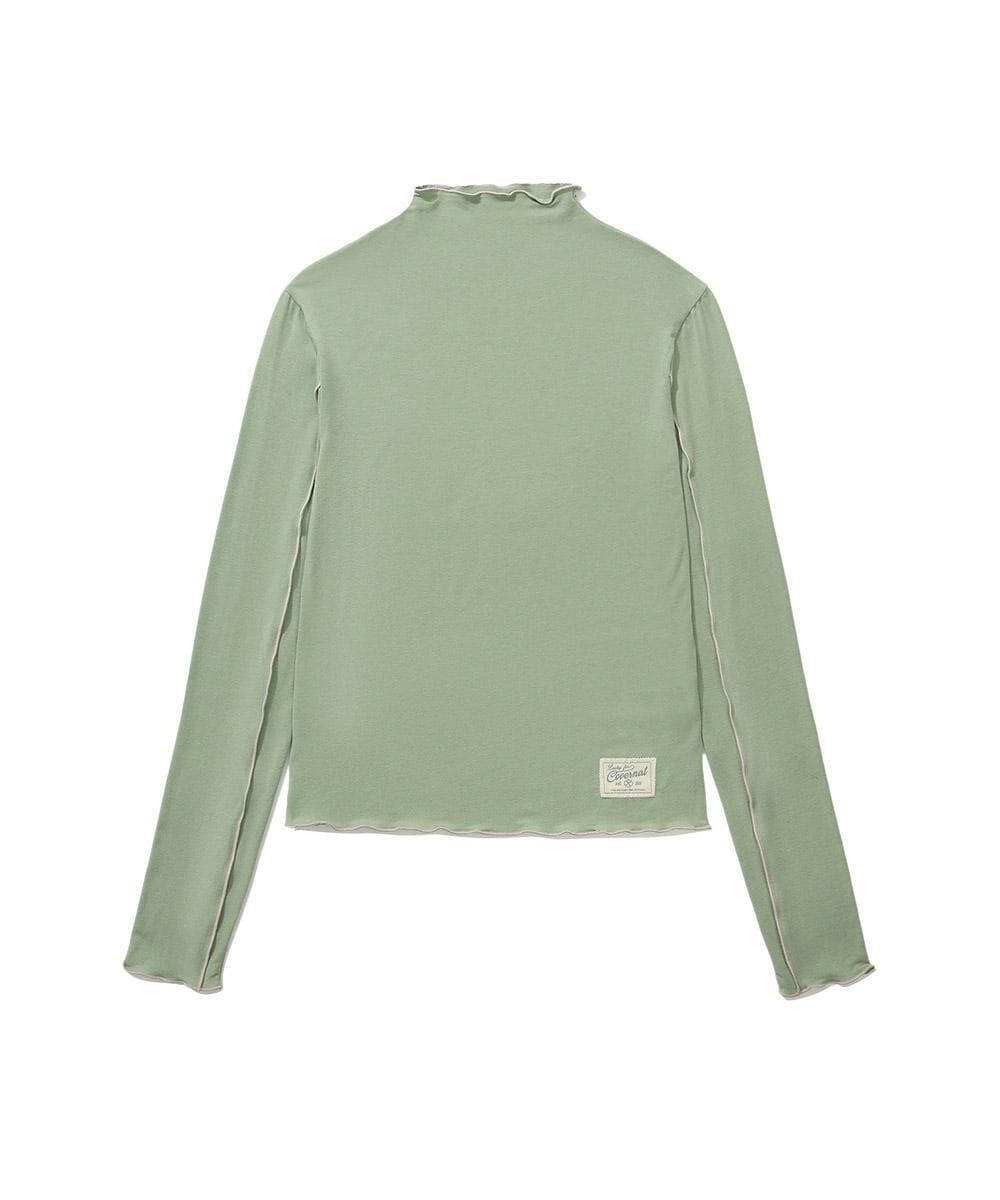 우먼 라이닝 터틀넥 롱슬리브 Sage Green