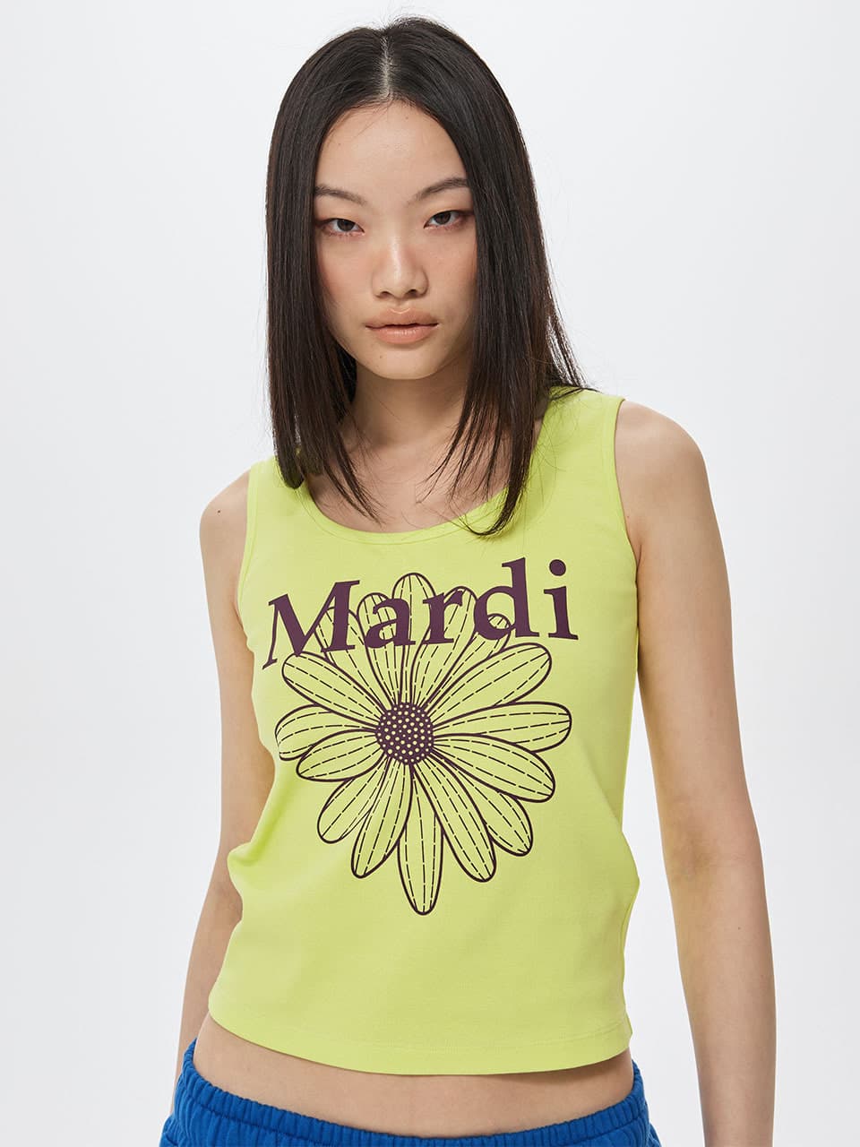 TANK SCOOP NECK FLOWERMARDI_YELLOW PLUM