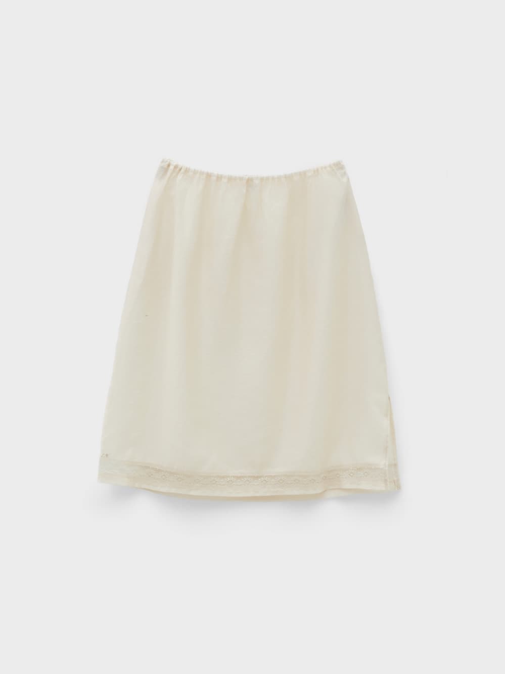 See-Through Lace Skirt_Cream