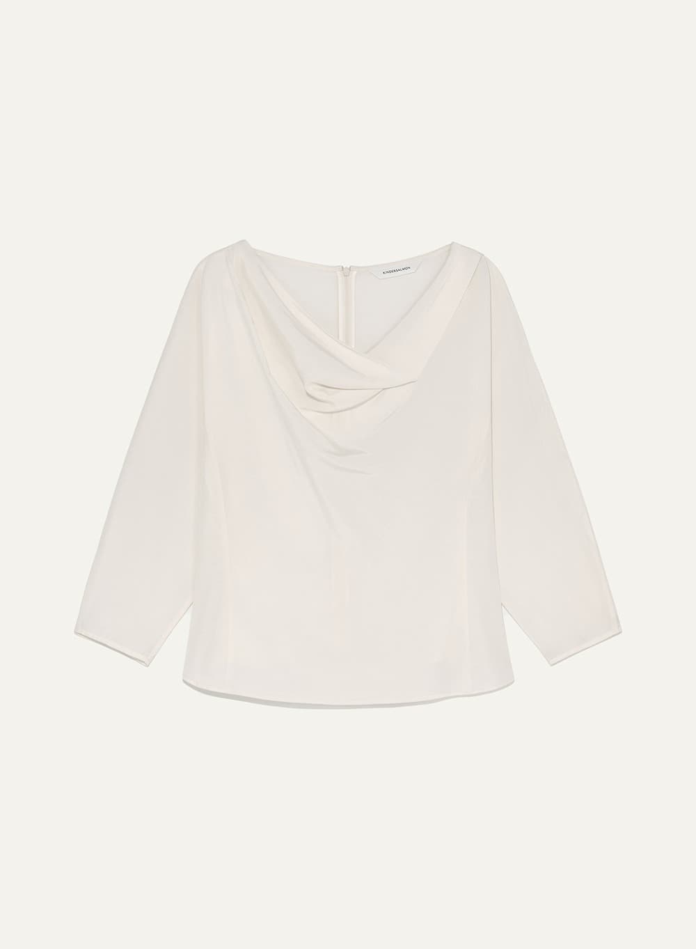 Edith Draped Top Ivory
