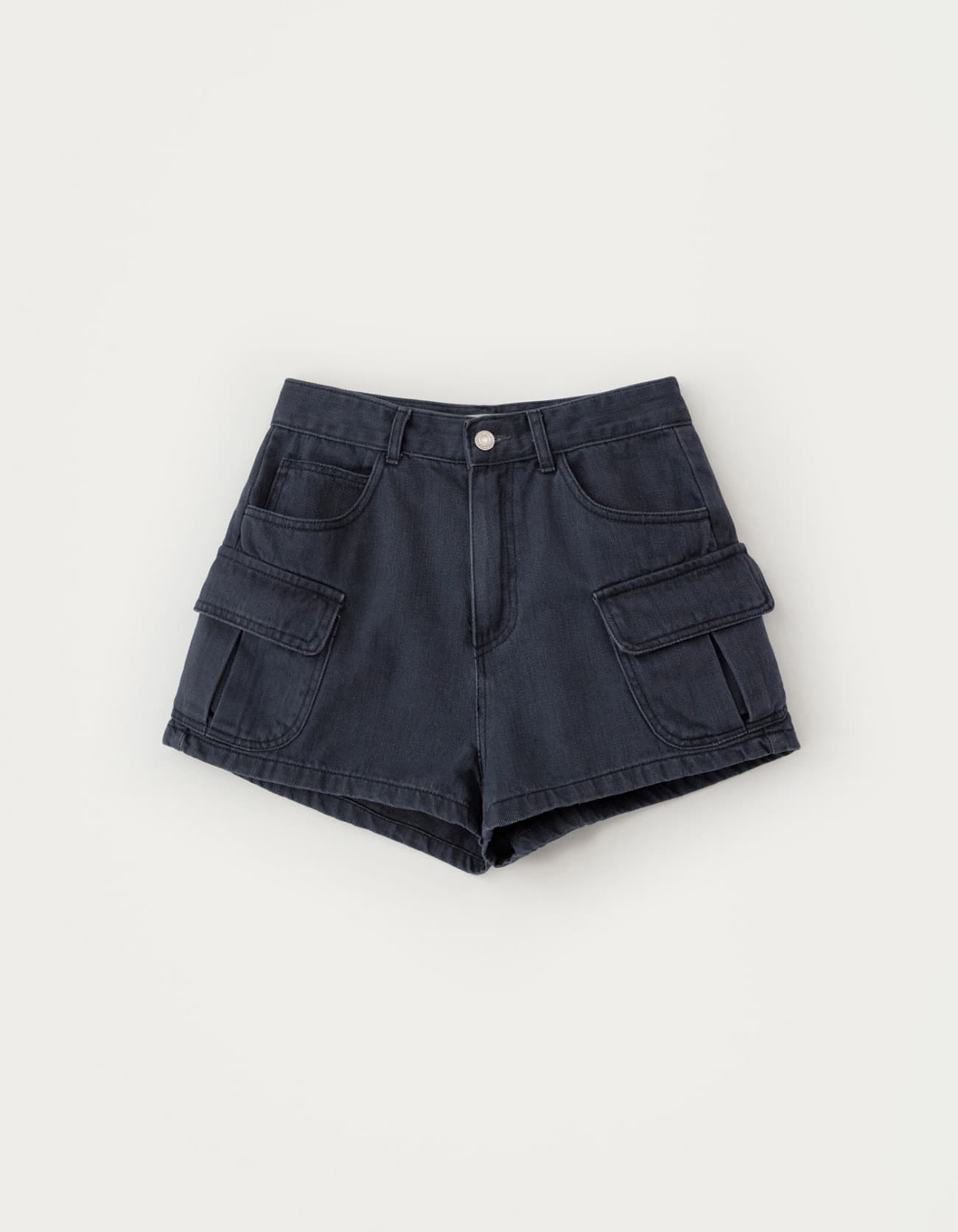 Bask Washed Cargo Shorts - Navy