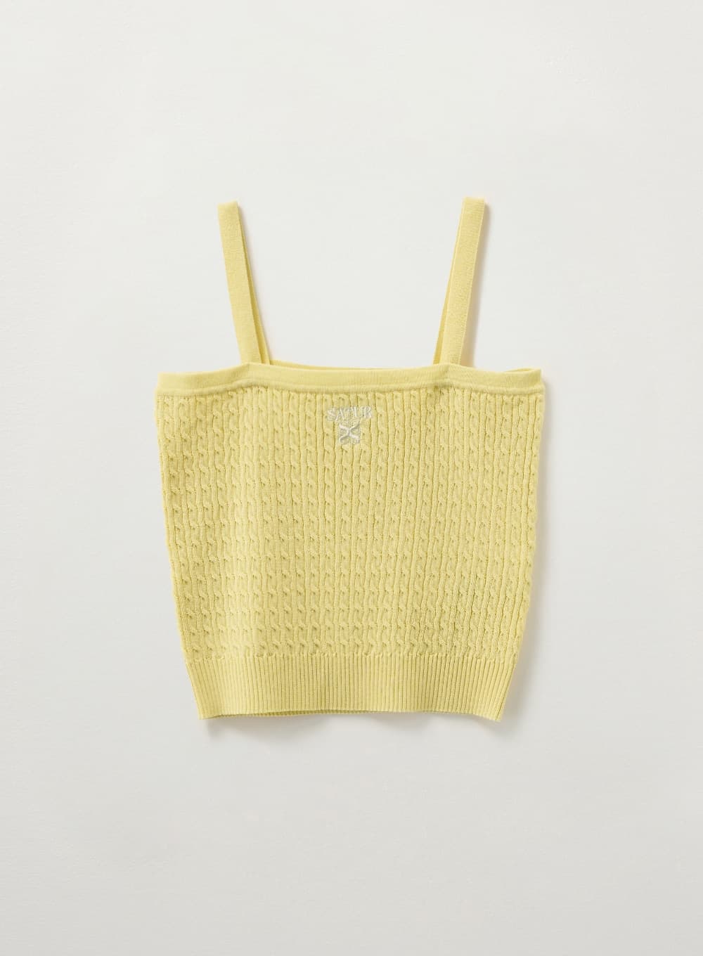 (W) Cable Knit Camisole - Yellow