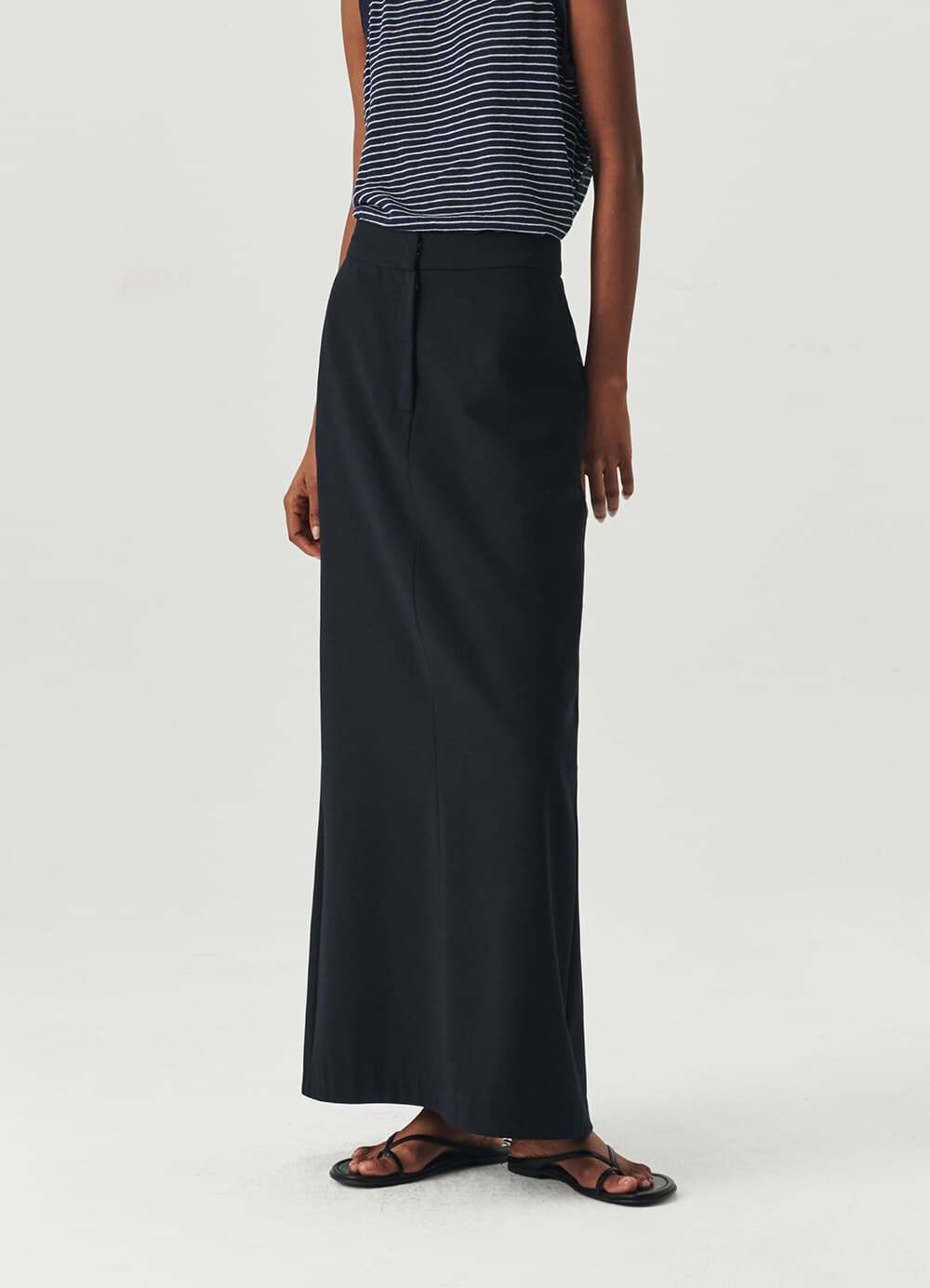 Straight Maxi Skirt - Navy