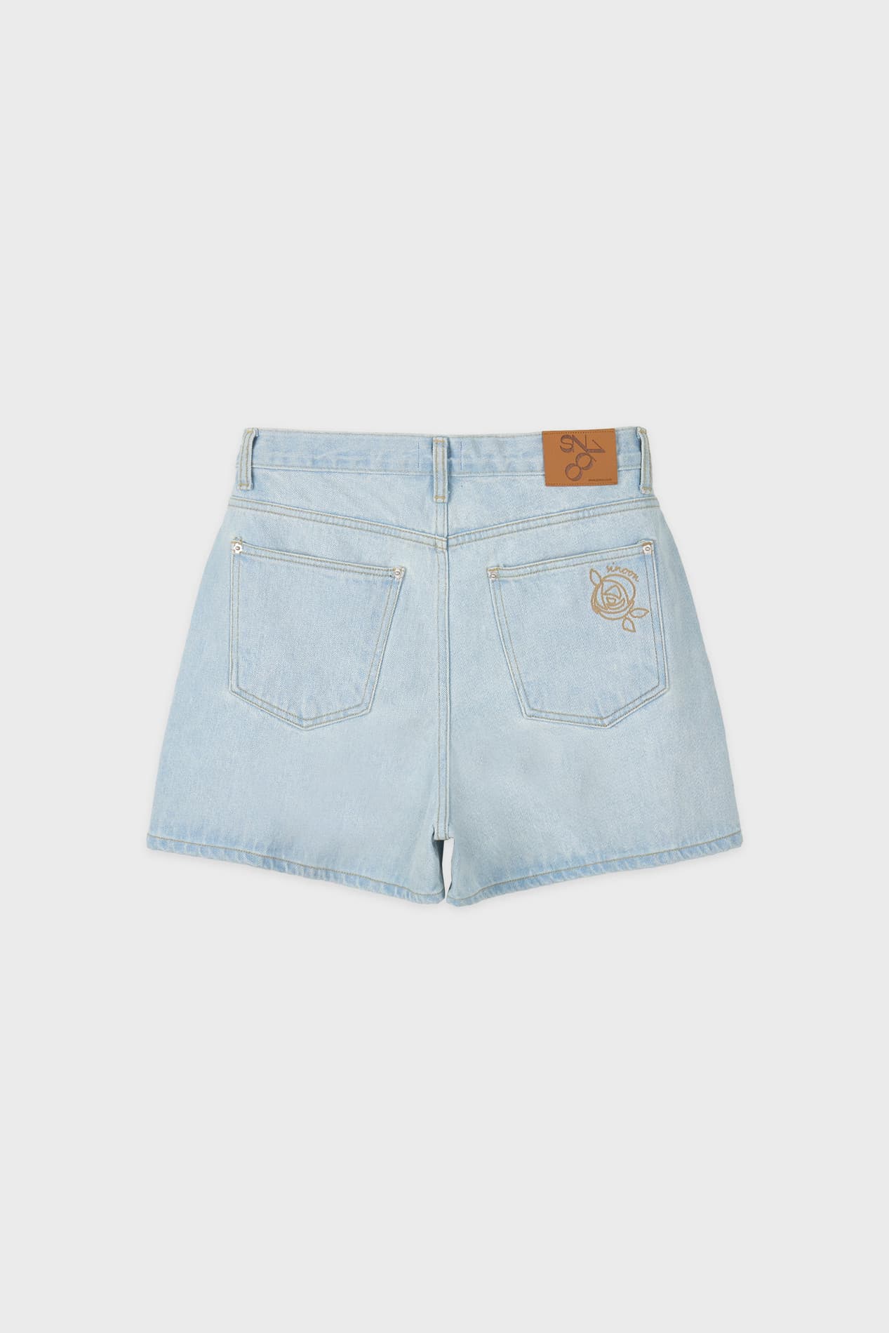 High-Waist Crop Denim (Light Blue)