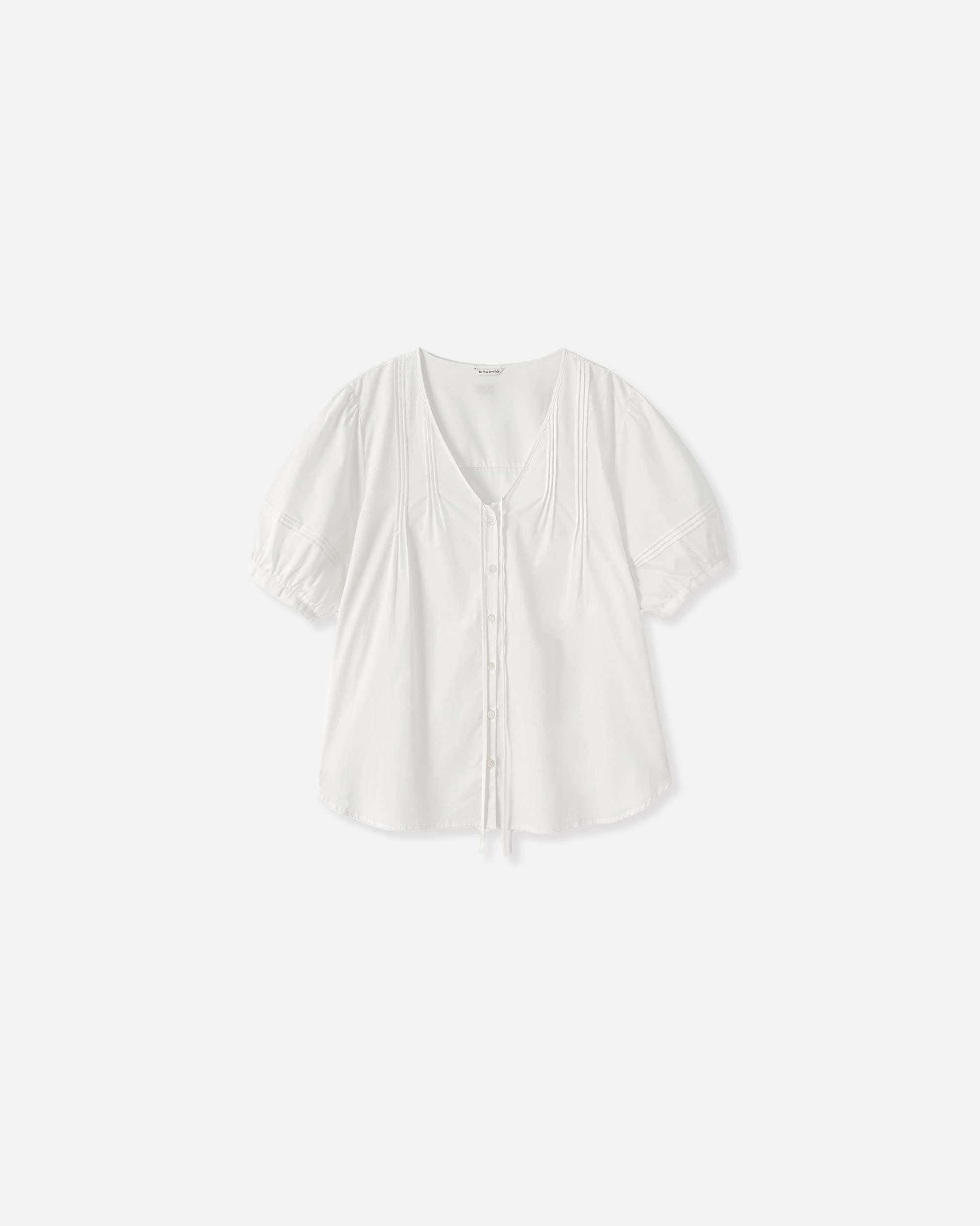 Aran Cotton Puff Blouse
