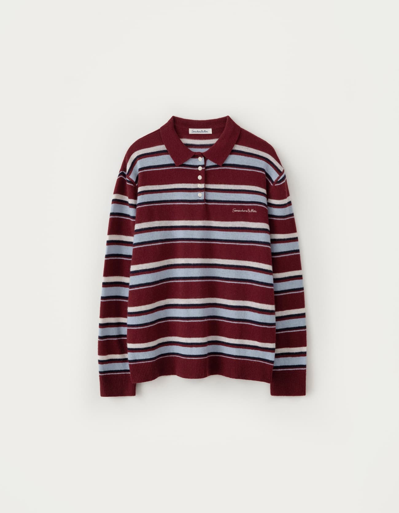 Cope Stripe Knit - Burgundy