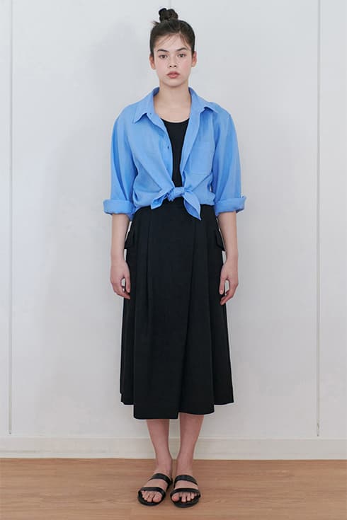24N summer full skirt [BK]