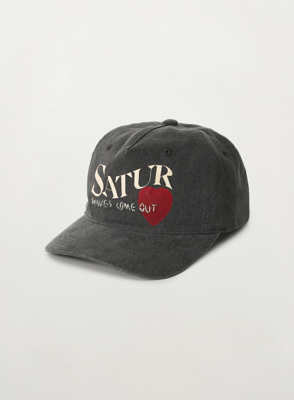 5 Panel Vintage Logo Cap - Charcoal