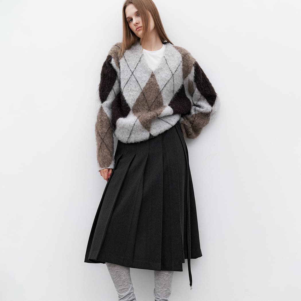 (SK-5060)REGULAR TUCKED SKIRT