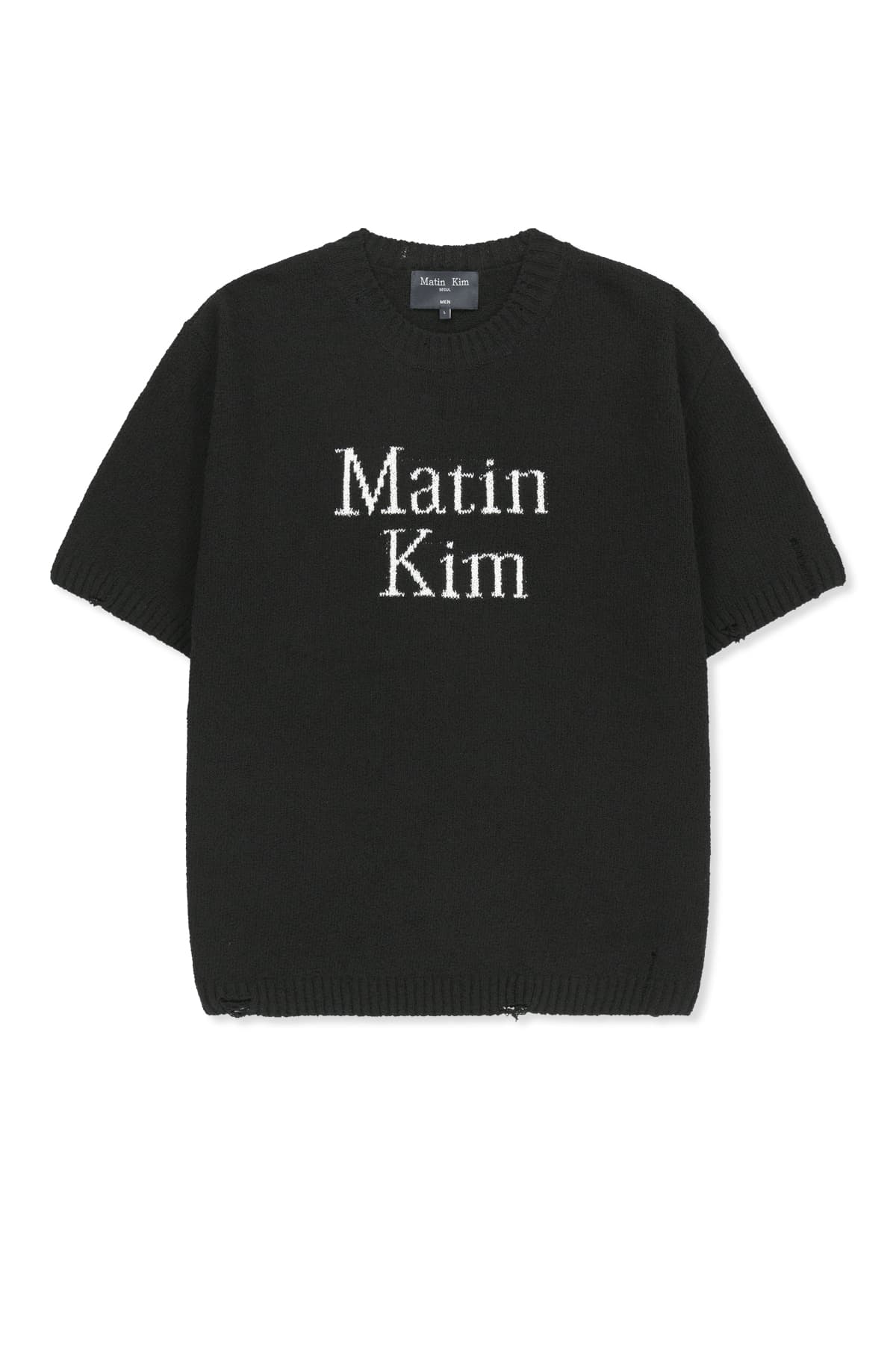 HALF SLEEVE LOGO PULLOVER FOR MEN IN BLACK