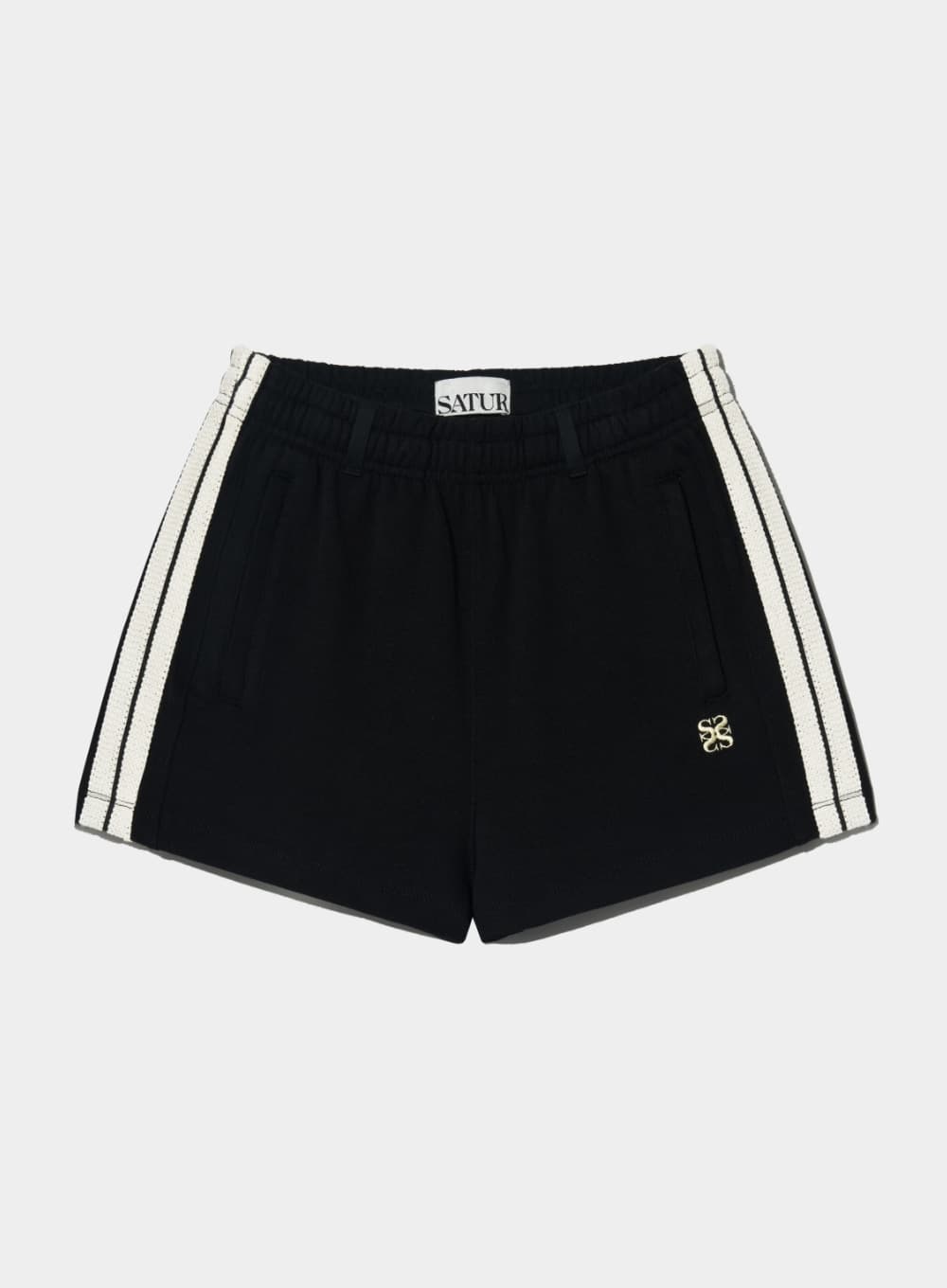(W) Lawton All Day Track Shorts - Caviar Black