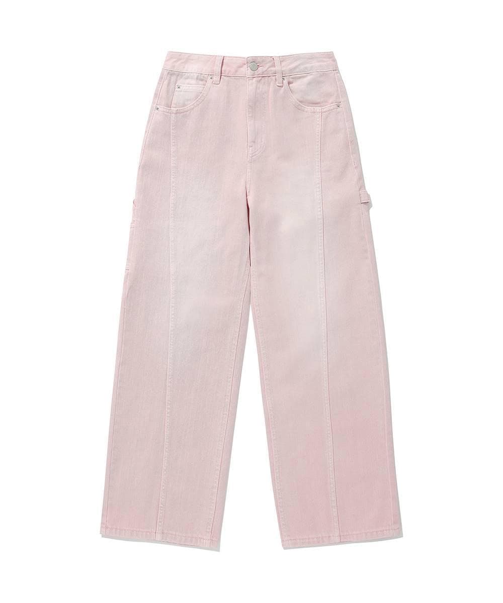 우먼 스트레이트 데님 팬츠 Light Pink