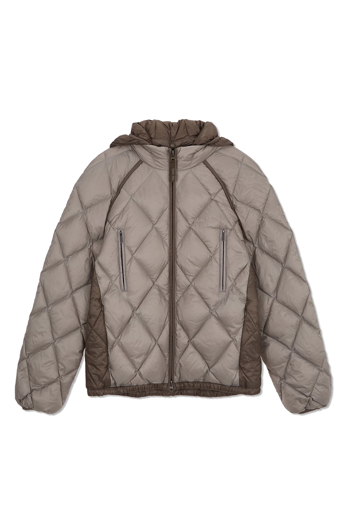 QUILTING HOODY LIGHTWEIGHT JUMPER (DOWN BLENDED) IN BEIGE