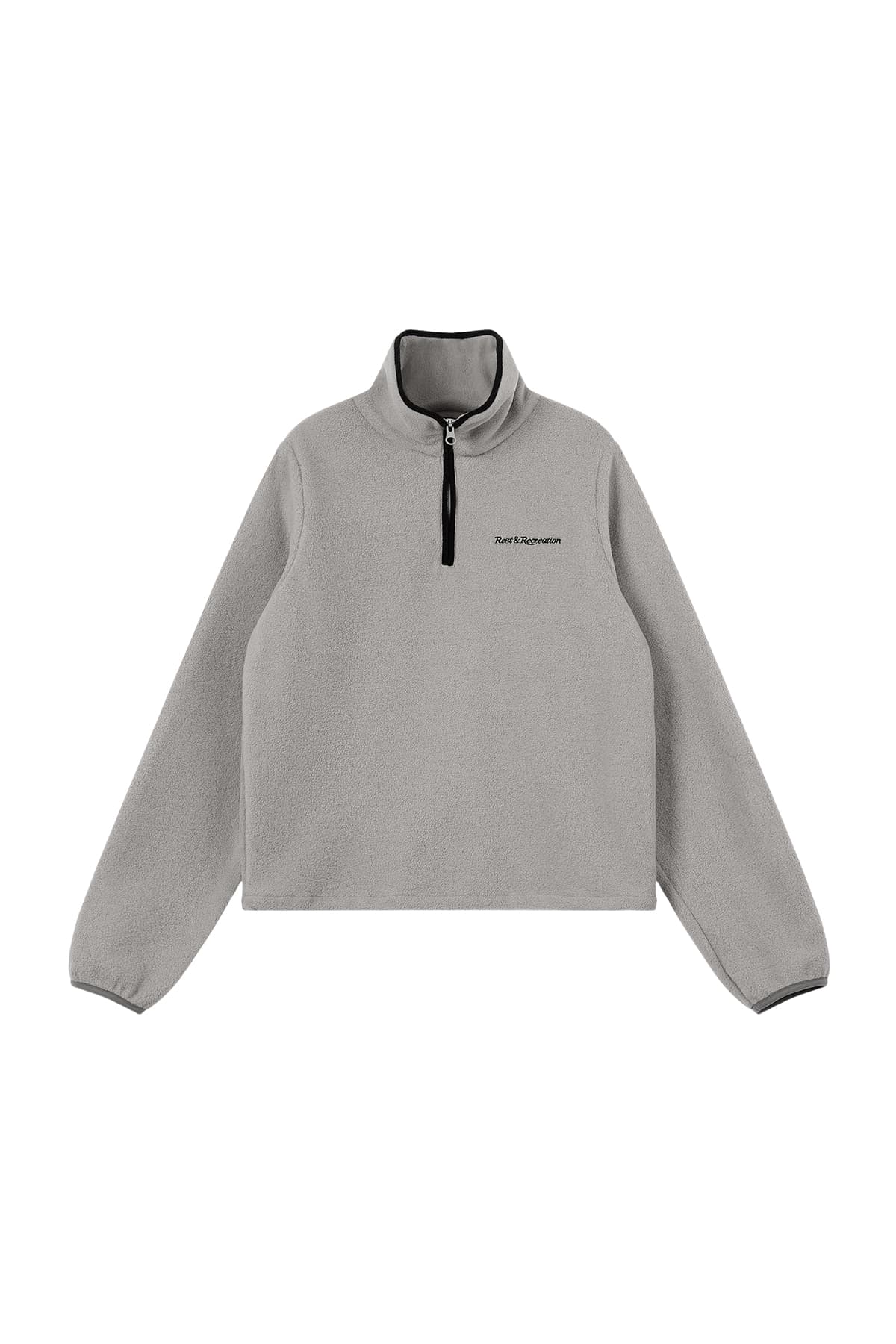 FLEECE HALF ZIP-UP - GREY