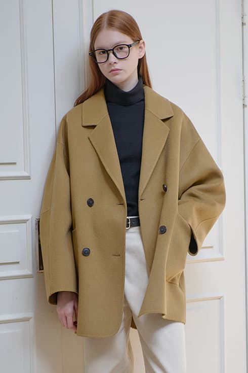 25FN relax-fit handmade half coat [CA]