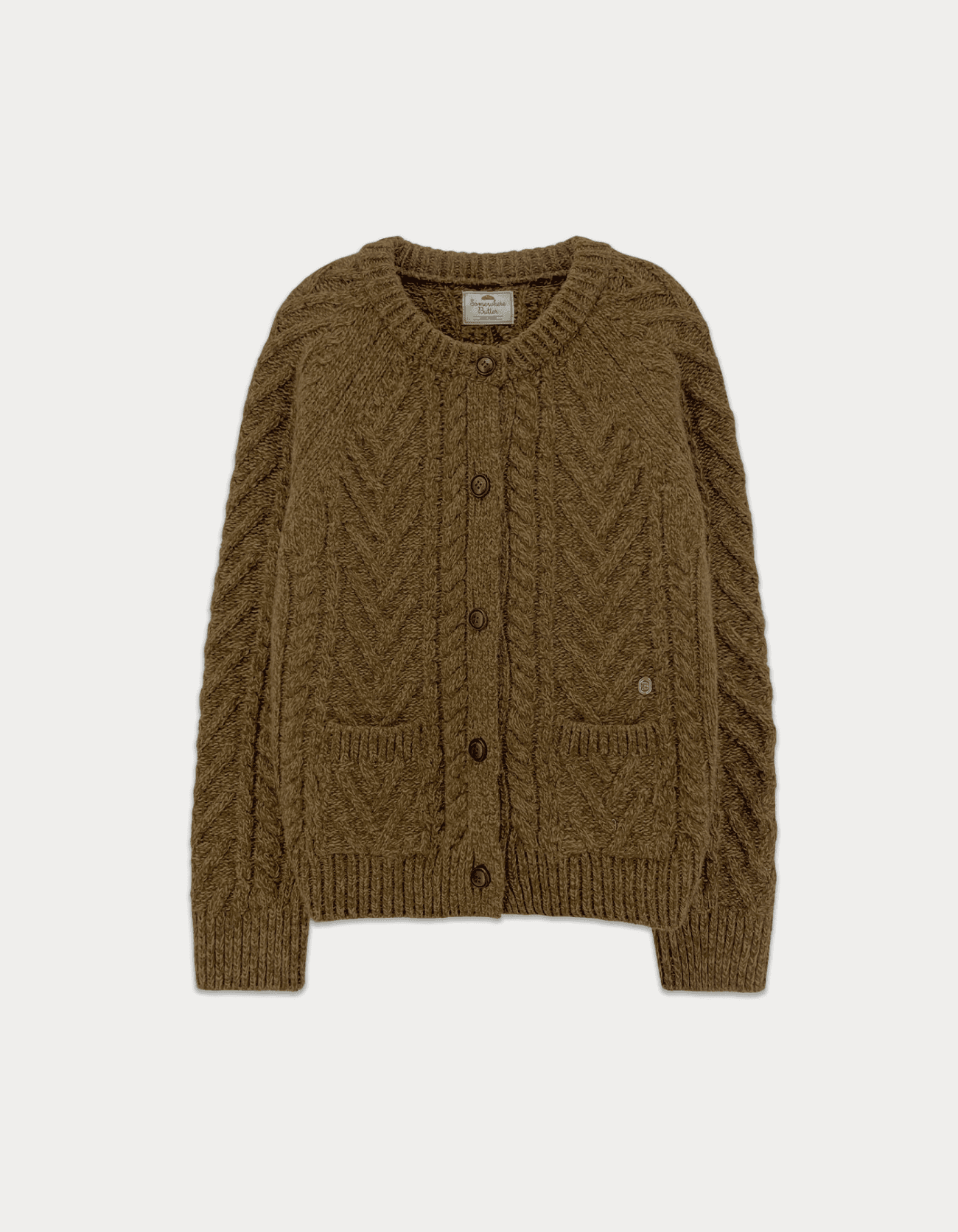 Colleen Cable Cardigan - Brown
