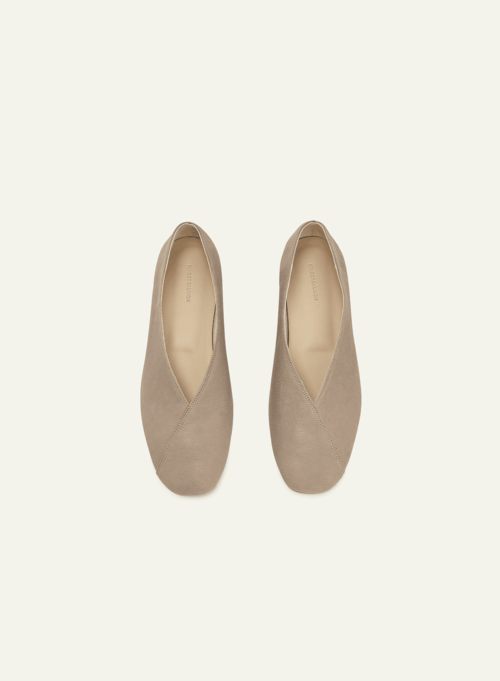 Edel Stitch Leather Flat Fog-Gray