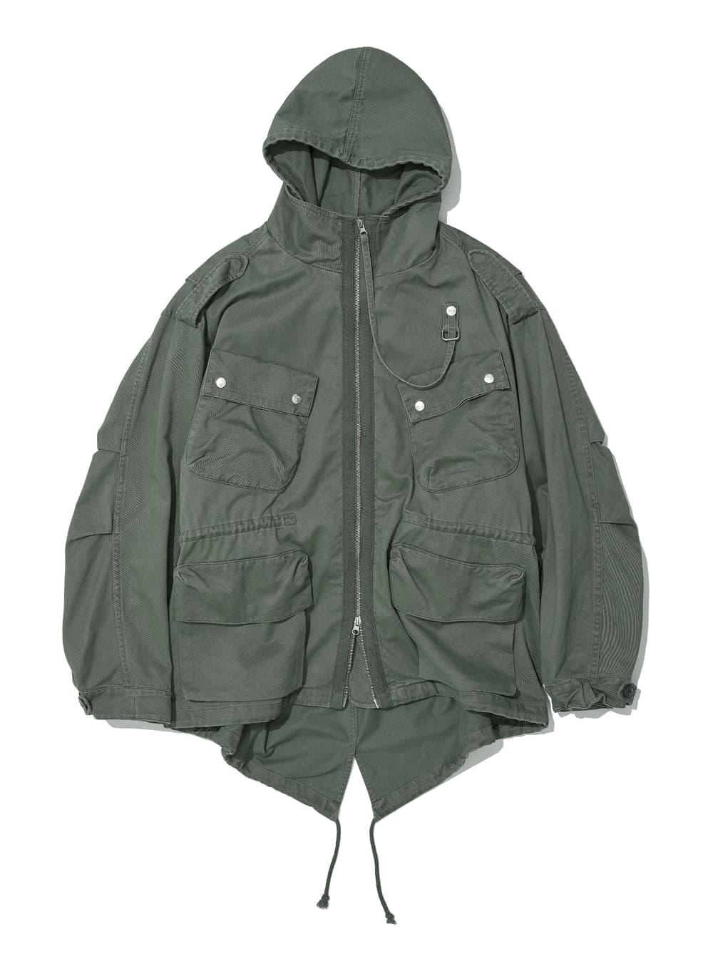 2 IN 1 WASHED M65 FIELD JACKET_KHAKI GREEN