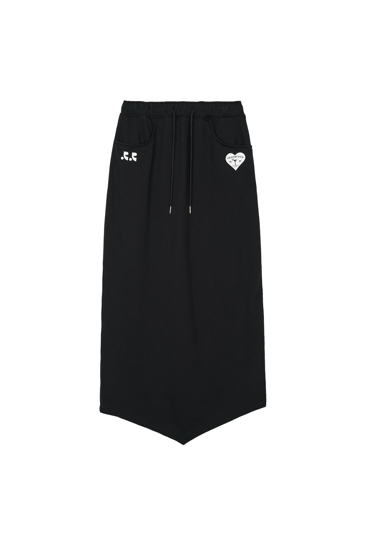 RR ARROW POINT LONG SKIRT - BLACK