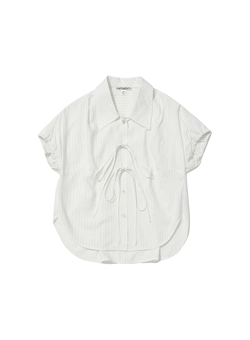 RIBBON STRAP PUFF BLOUSE_WHITE