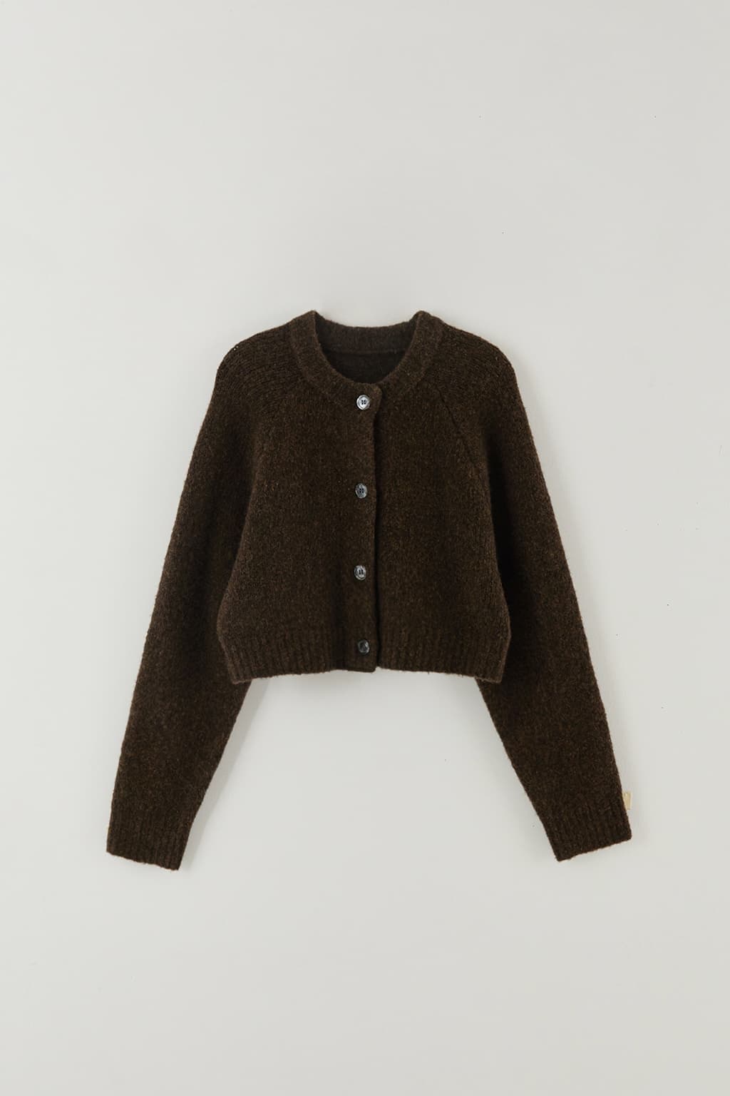 래글런 크롭 가디건 BROWN