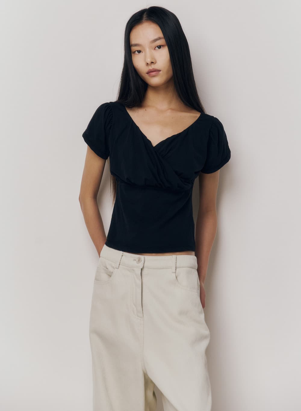 Emily Jersey Top Black