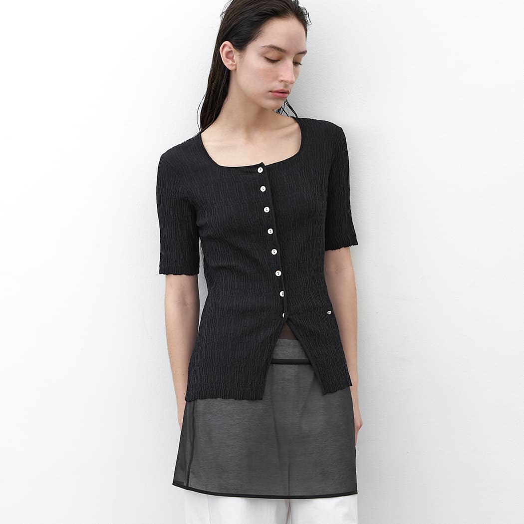 (CD-2207)CLARE CREASE CARDIGAN