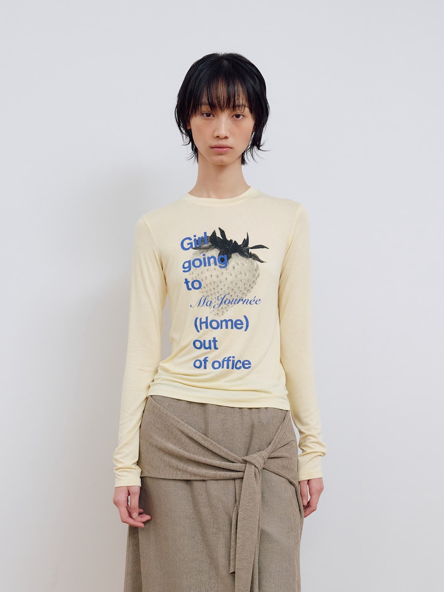 M STRAWBERRY T-SHIRT_YELLOW