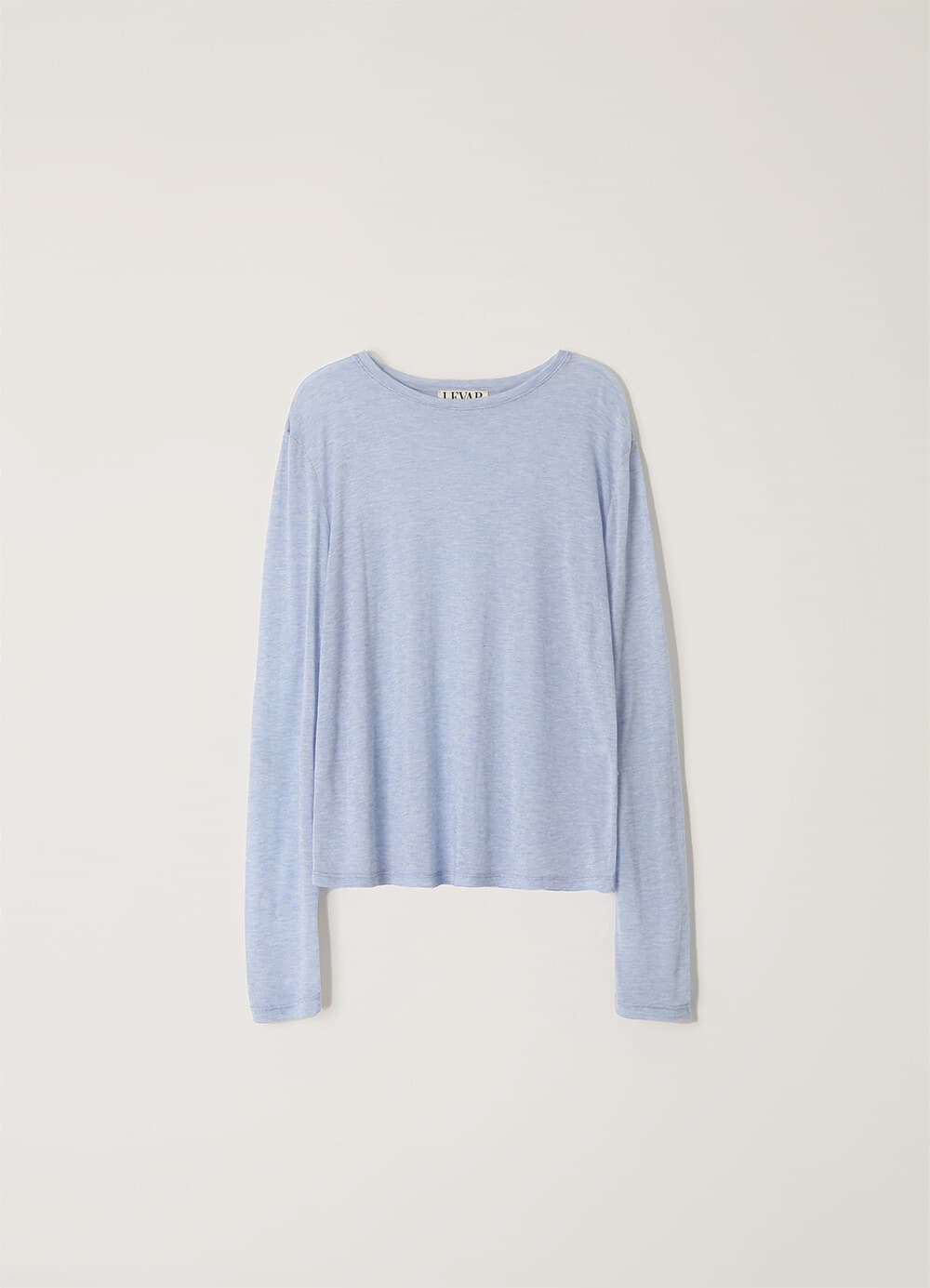 Layered Long Sleeve T-Shirt - Melange Blue