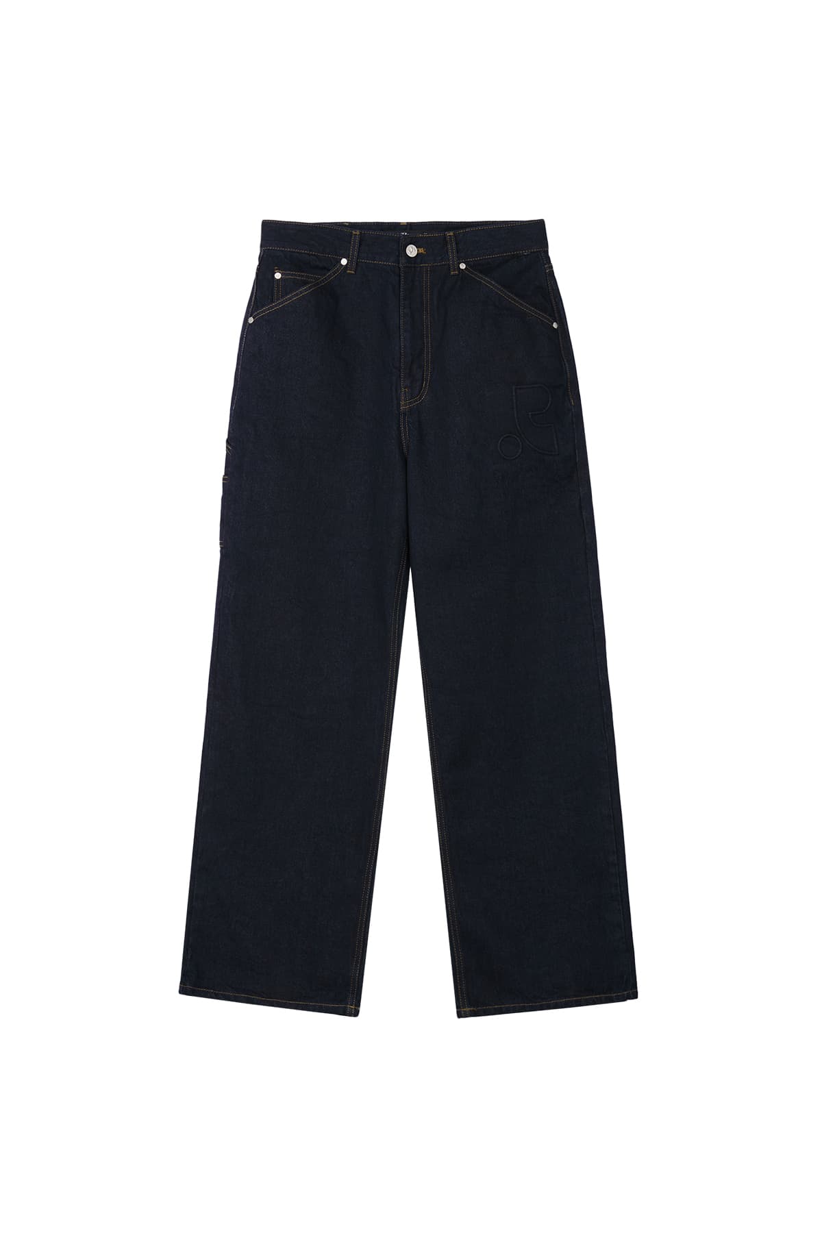 LOGO AMBO DENIM PANTS - INDIGO BLUE