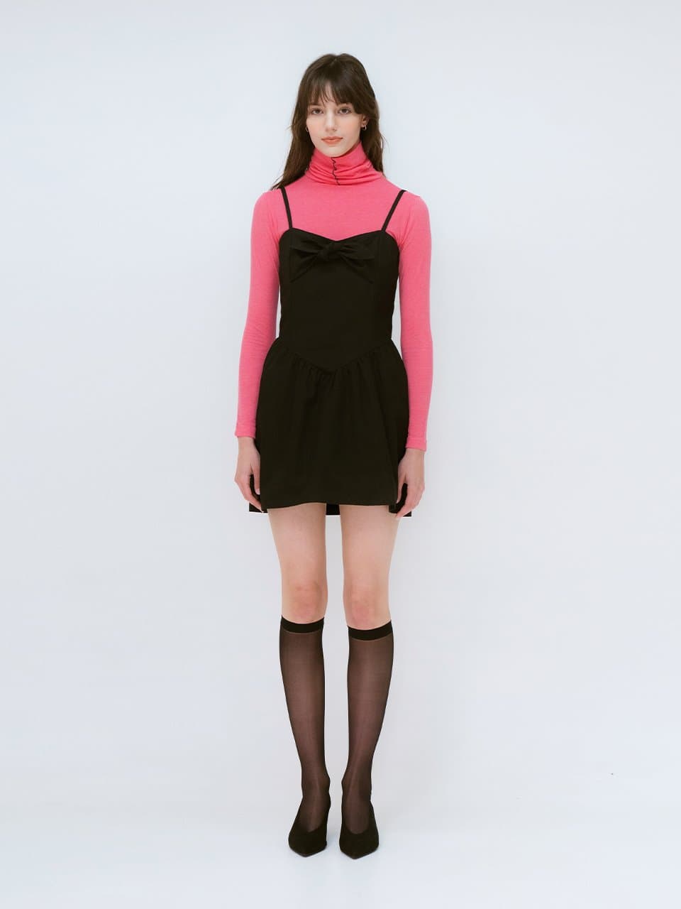 ribbon slip one piece (bk)