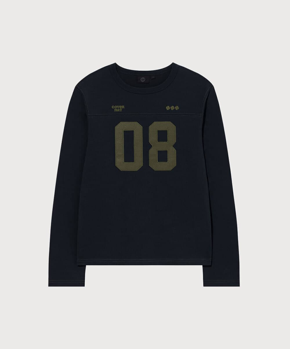 우먼 넘버 로고 롱슬리브 Dark Navy