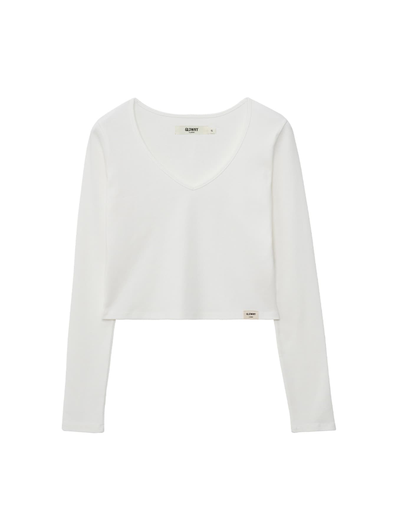 G CLASSIC V-NECK LONG SLEEVE (WHITE)
