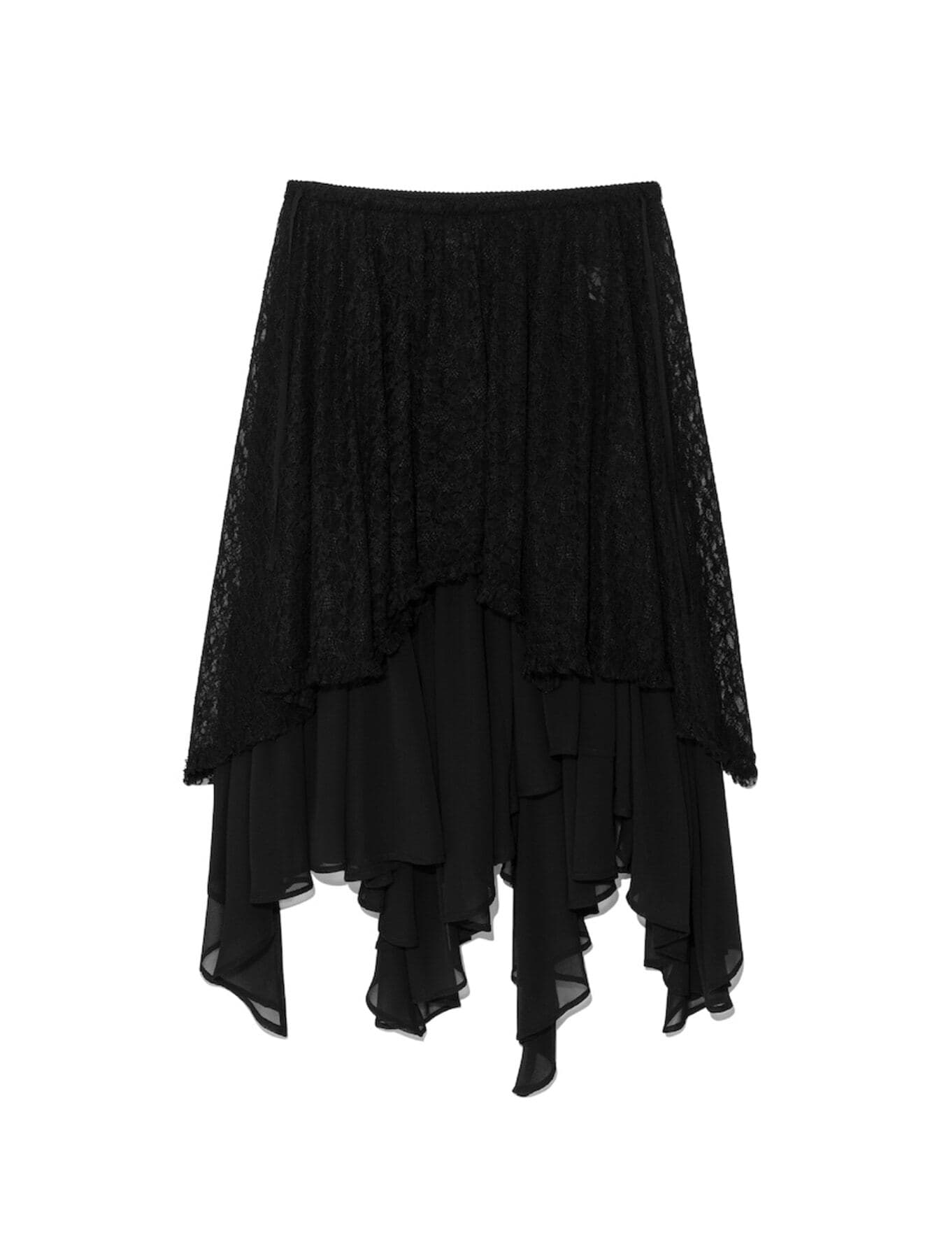 BOHO LACE LONG SKIRT (BLACK)