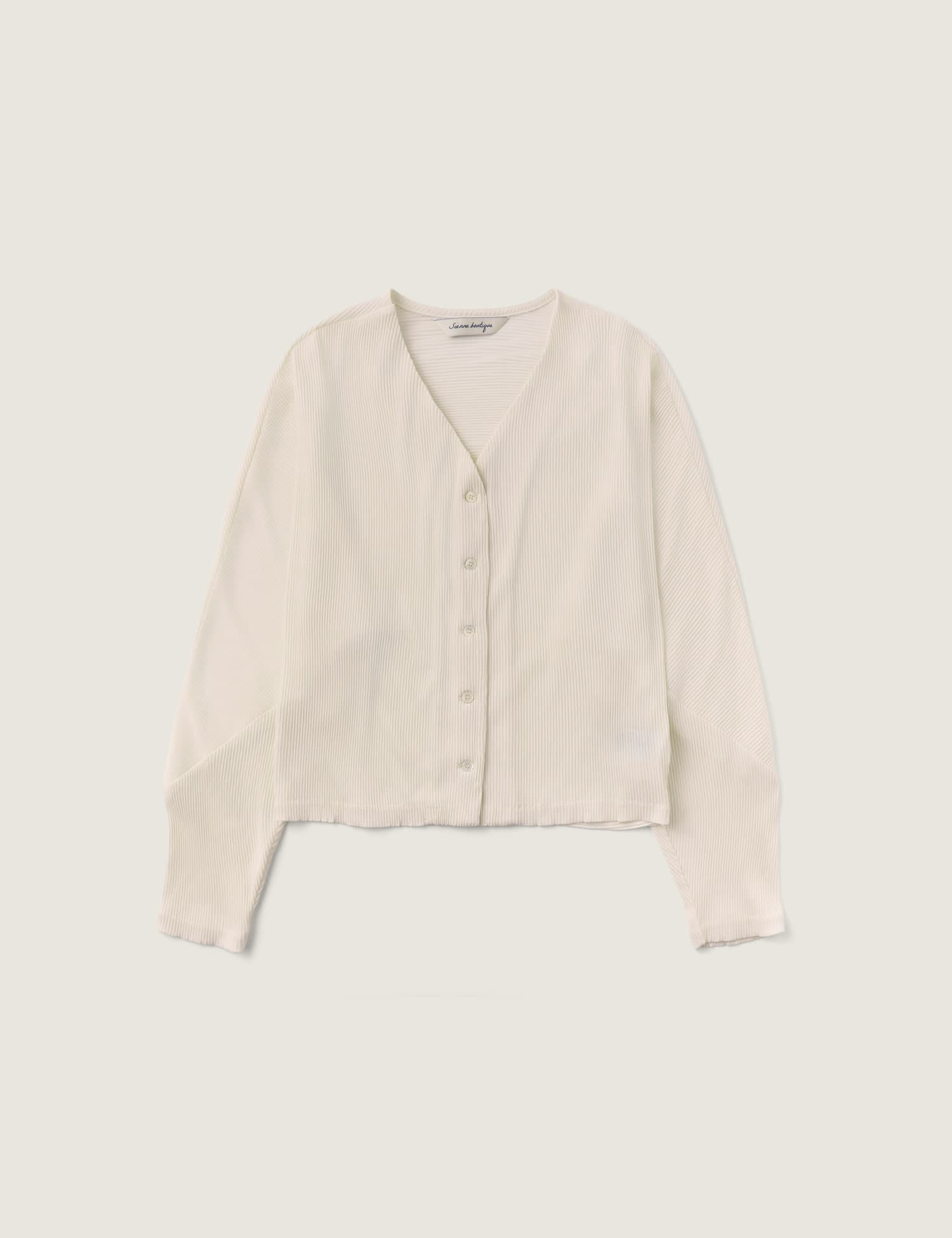 Kali Pleats Cardigan (Cream)