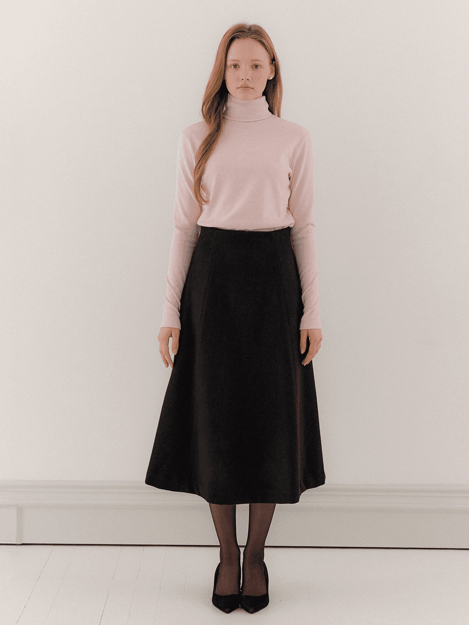 Wool Signature Flare Skirt / Black(2color)