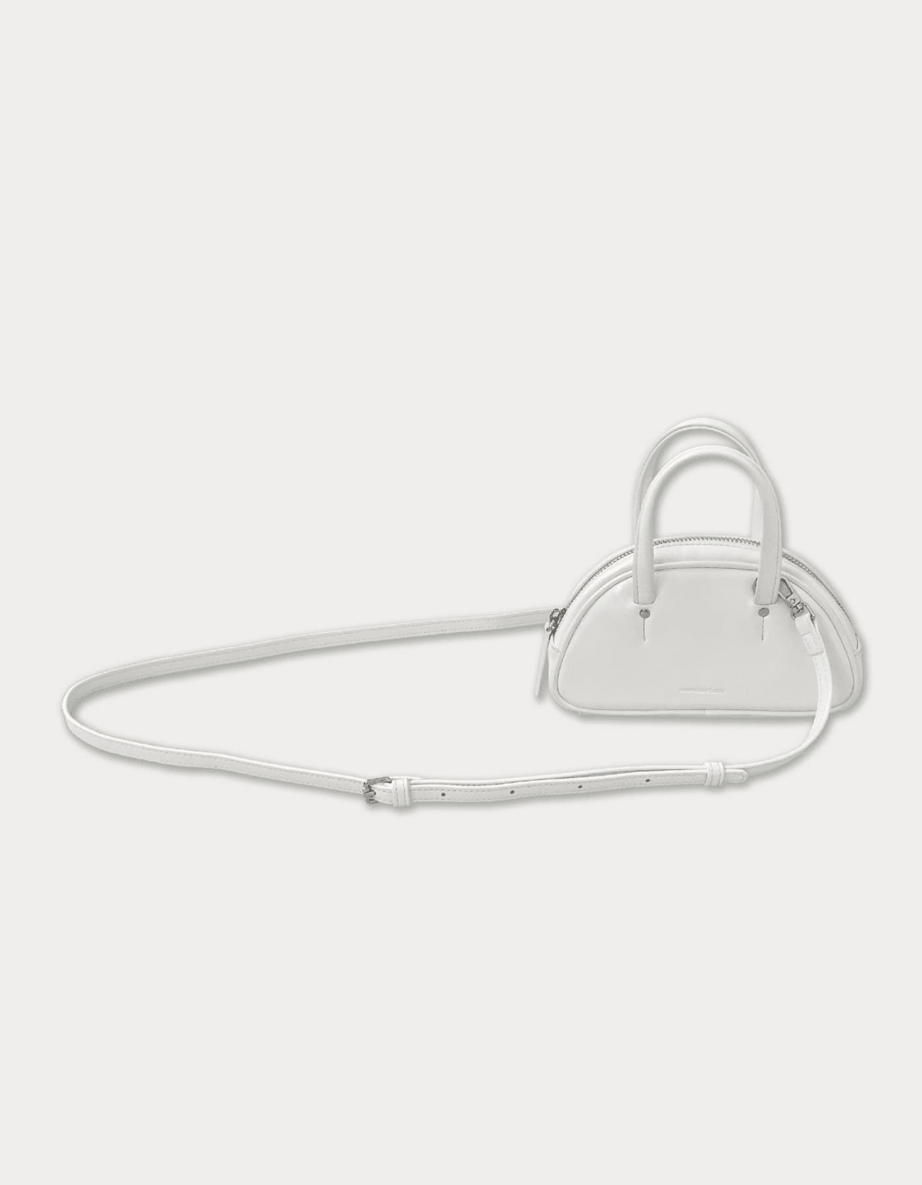 mini baguette bag - white