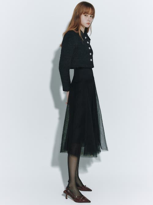 Luminescent tulle skirt (2colors)
